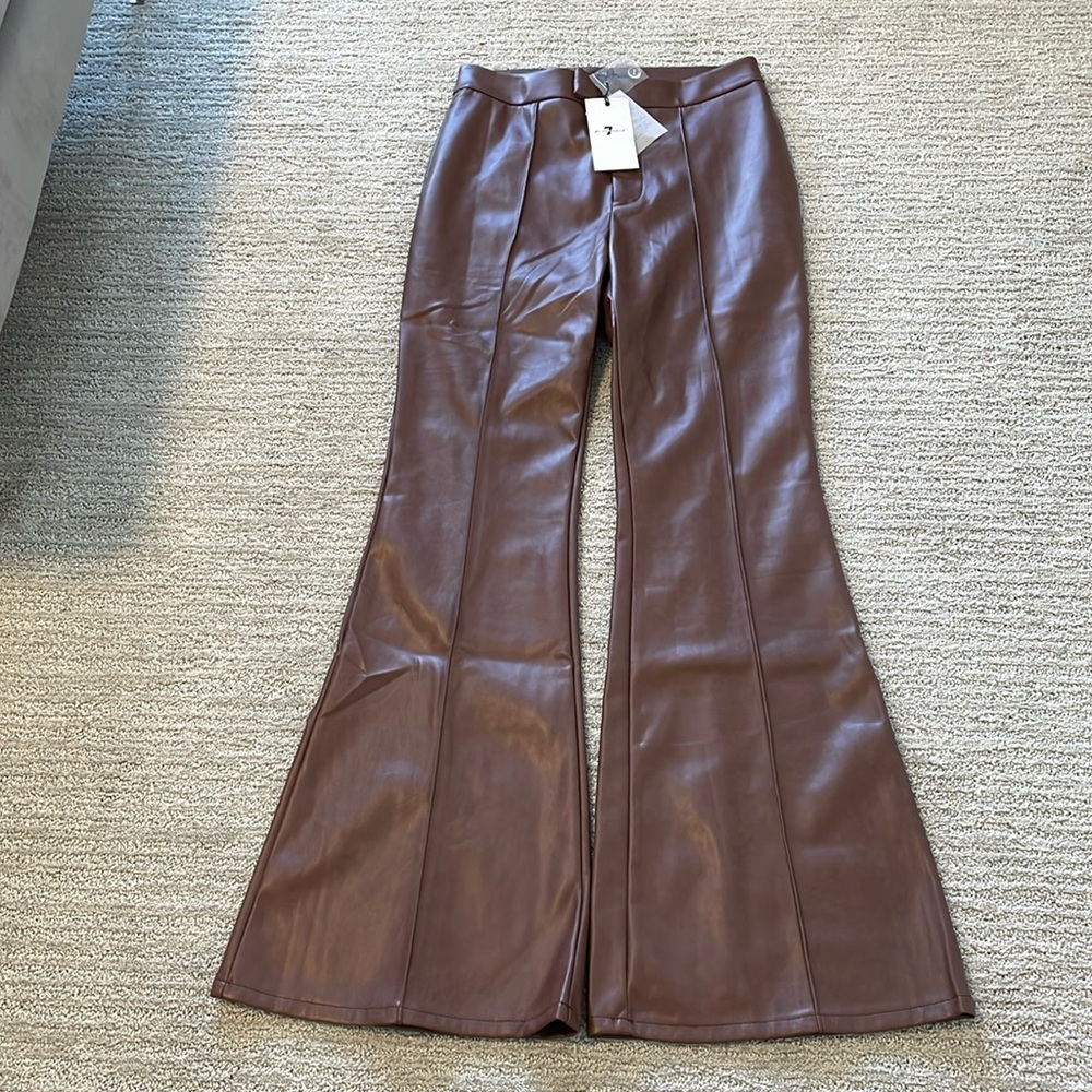 7 for all mankind faux leather pants